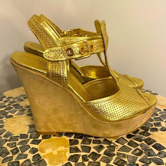 Goldenbleu Shoes - Goldenbleu Golden Wedges : 37.5